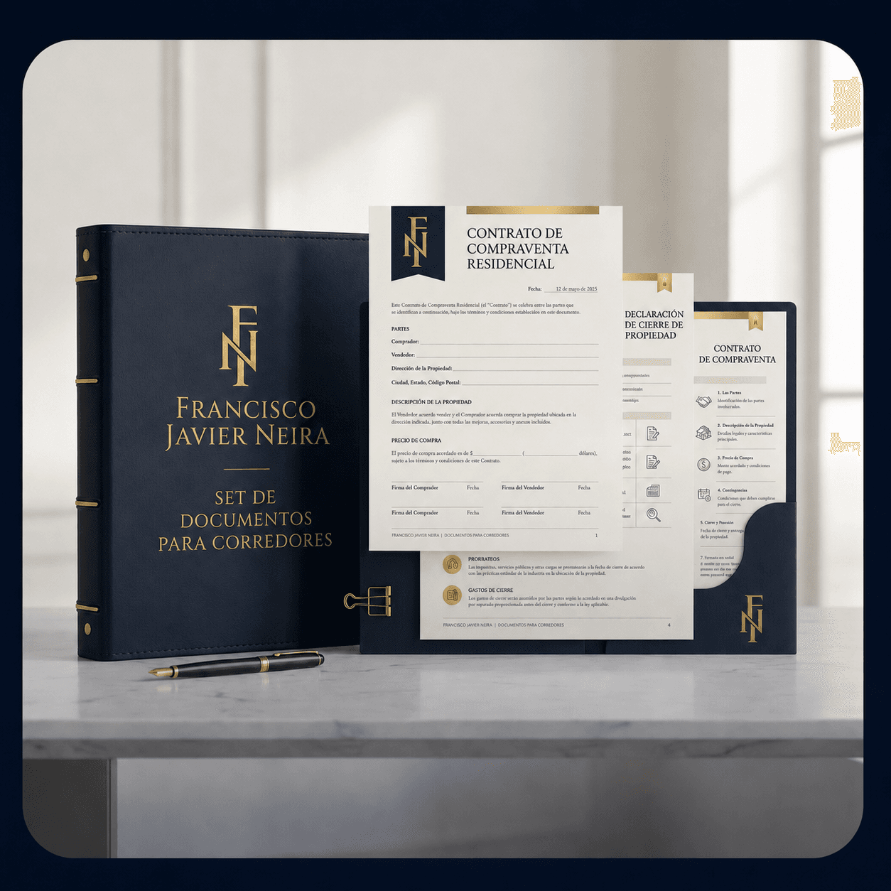 Mockup Pack de Documentos Francisco Neira